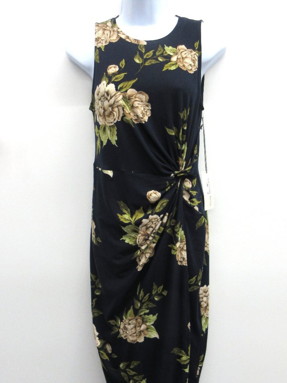 NINE BRITTON ABIGAIL WRAP DRESS BLUE FORAL PRINT MIDI KNEE LENTH WOMEN SP